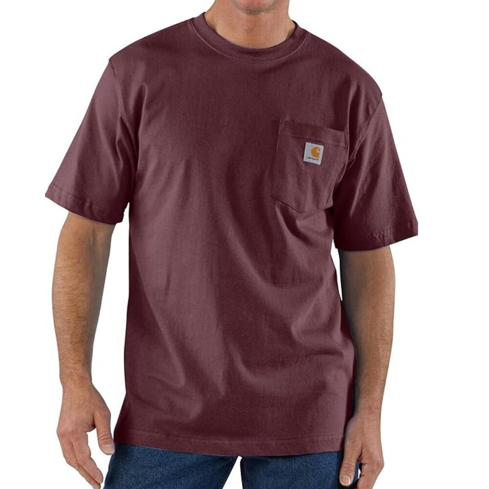 Carhartt • Men's Loose Fit Short-Sleeve Pocket T-Shirt • Size Large • Port Red